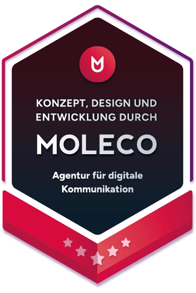Konzept, Design und Entwicklung durch MOLECO GmbH - Siegel