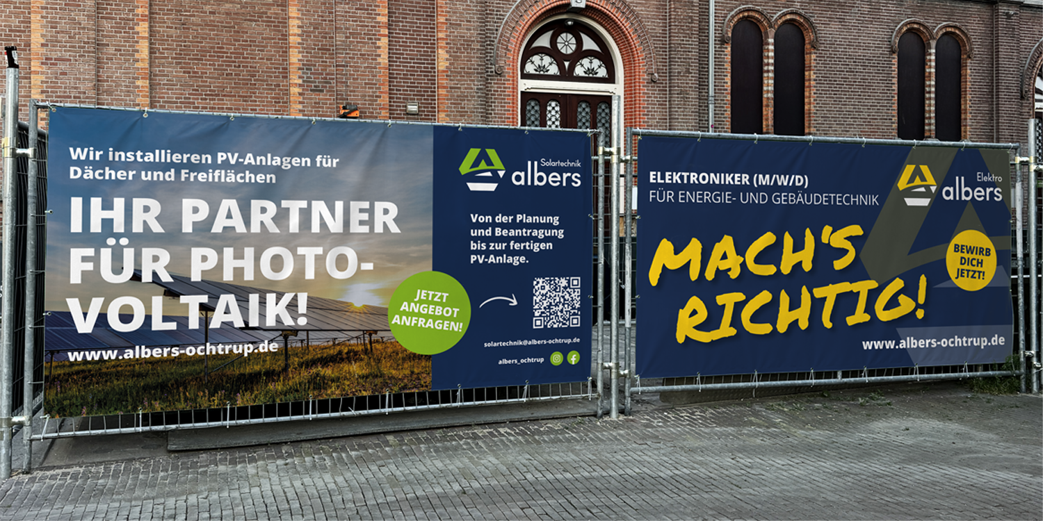 Albers Bauzaunbanner Mockup