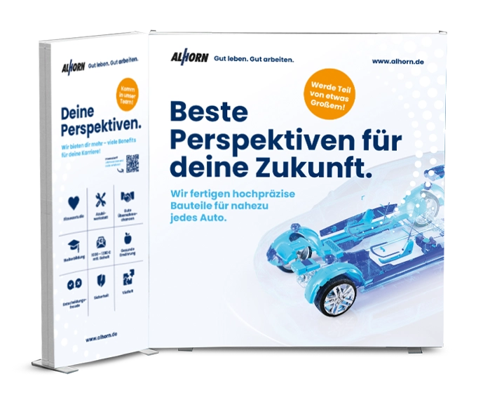 Alhorn Messestand Mockup