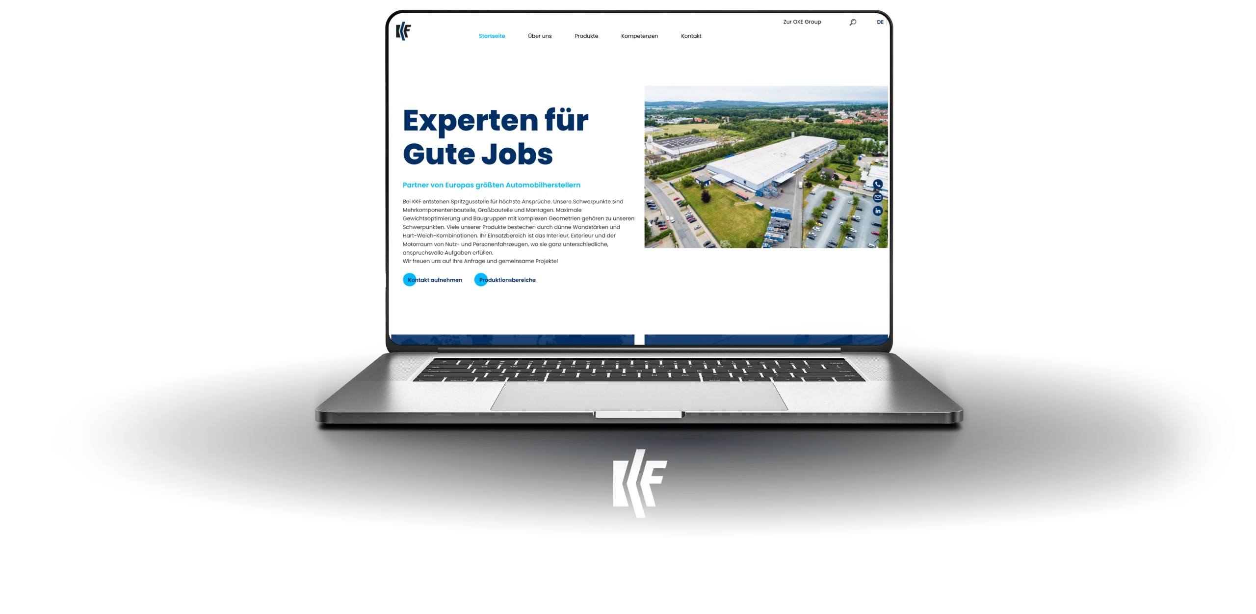 KKF Fels Webseite Mockup