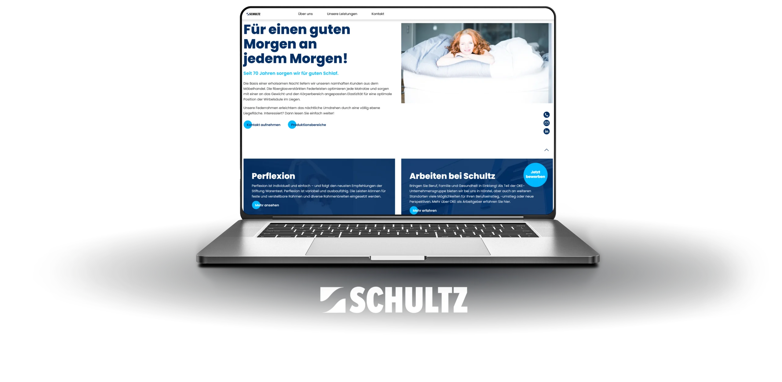 Schultz Webseite Mockup