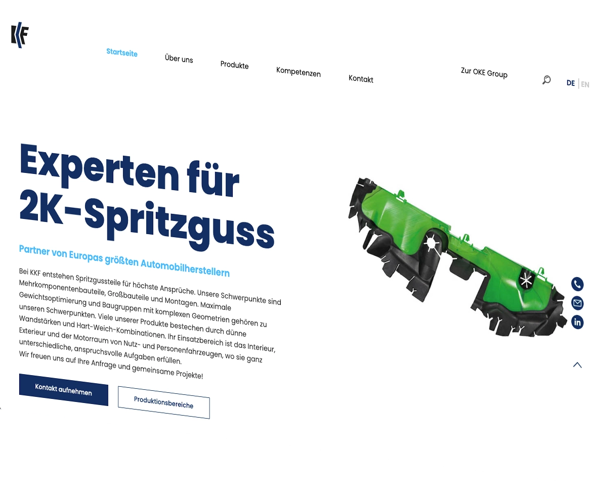 KKF Fels Webseite Mockup