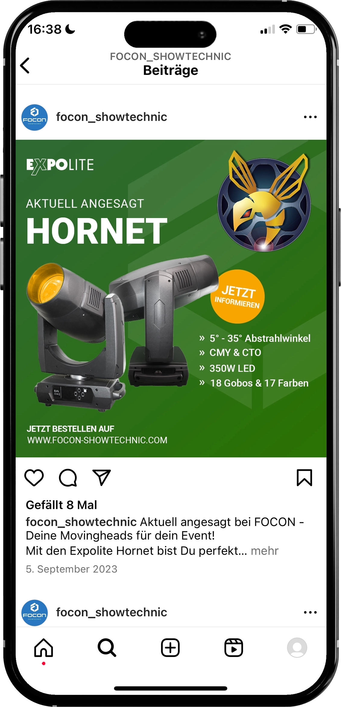 Social Media Beitrag, Werbung