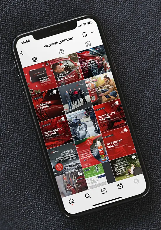 WiWash Instagram Feed Mockup