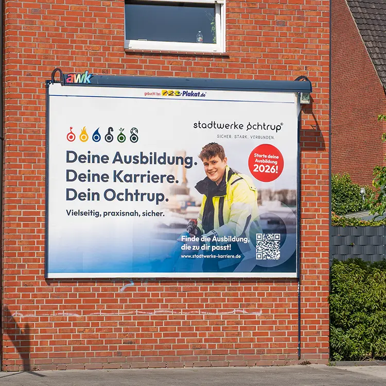 Großflächenplakat Kampagne Ausbildung 2026 Standort 2