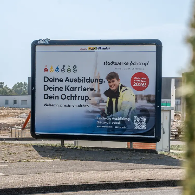 Großflächenplakat Kampagne Ausbildung 2026 Standort 1
