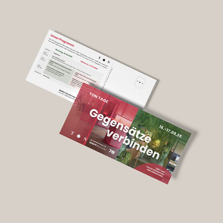 Flyer mit dem Programm der TON Tage am 16.–17.09.2025 unter dem Motto 