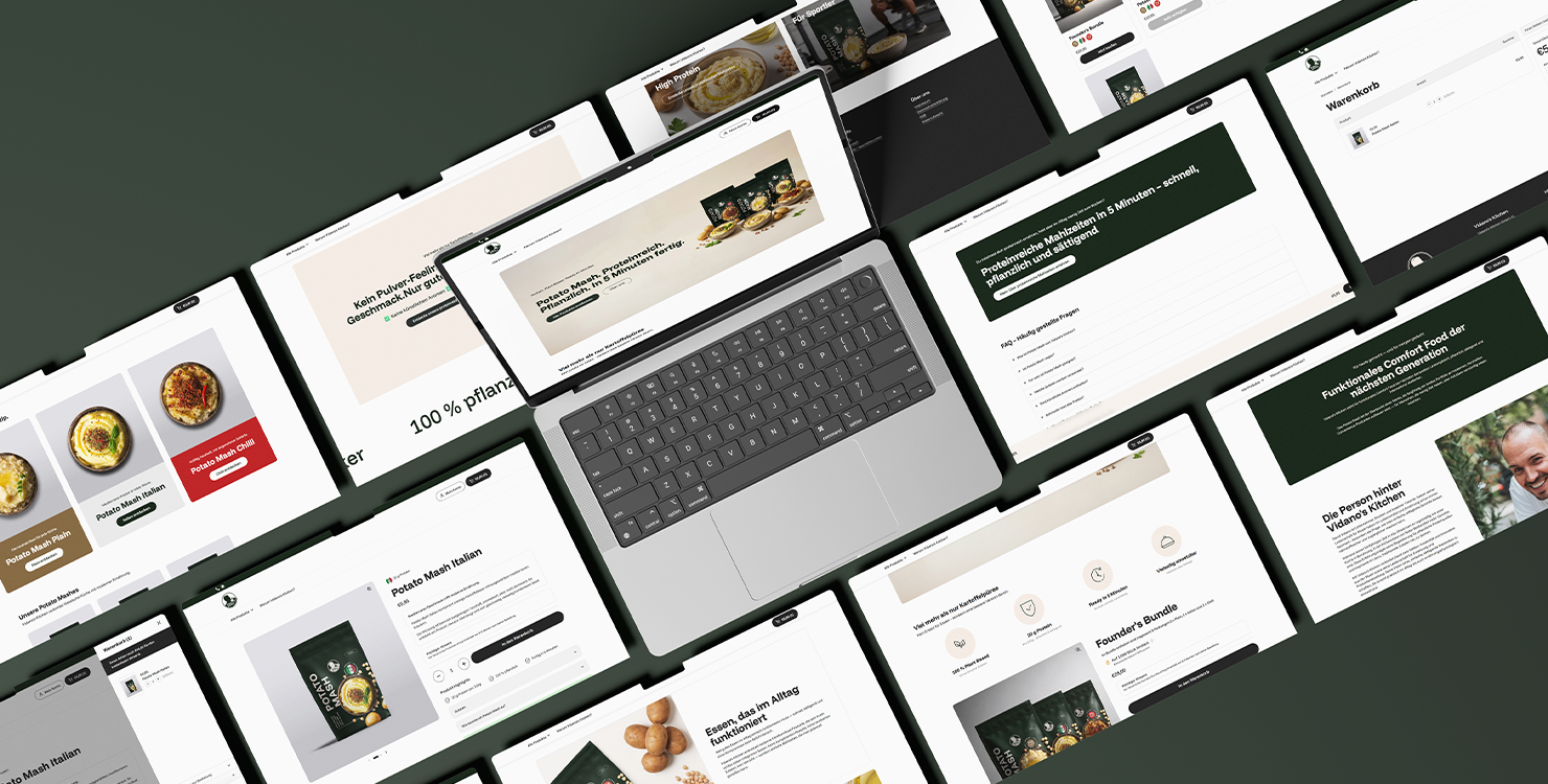 Vidano's Kitchen Onlineshop Mockup